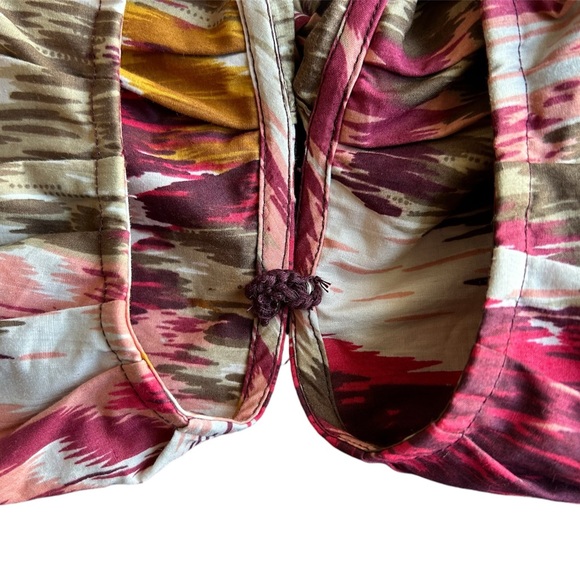 Anthropologie Blouse Open Back Burgundy - Picture 5 of 7